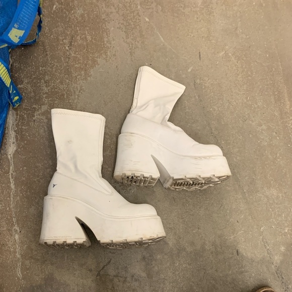 Windsor smith baddest buttermilk chunky platform sock boots - Picture 2 of 8